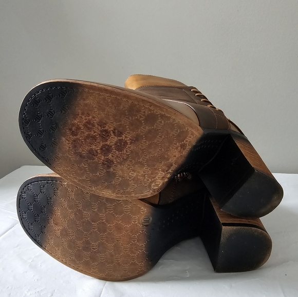 PIERRE DUMAS Beautiful Two Tone Brown Side Zip Boots - Picture 8 of 10